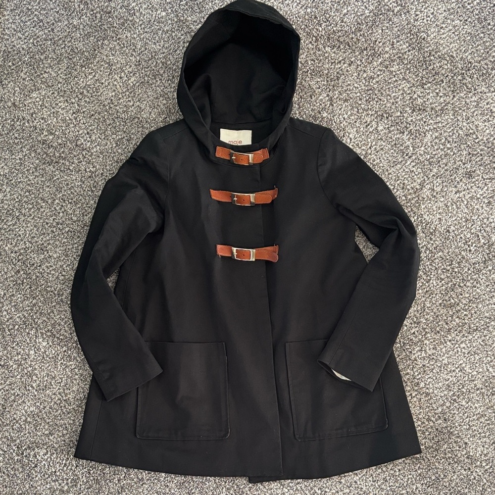Maje Escorte Duffle Hooded Trench